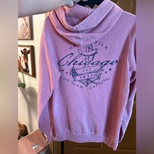 Navy pier pink hoodie medium